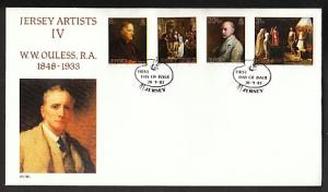 Jersey 316-319 Paintings 1983 U/A FDC 