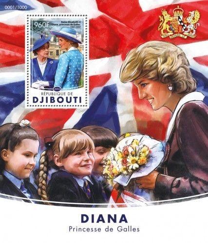 Djibouti Princess Diana Mother Teresa Religion Personalities MNH stamp set