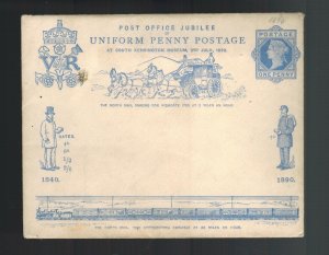 1890 England Uniform Penny Postage Jubilee Illustrated with Card Contents Cover
