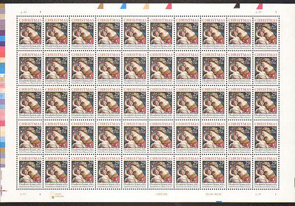 US #2871 Mint Sheet Madonna & Child christmas