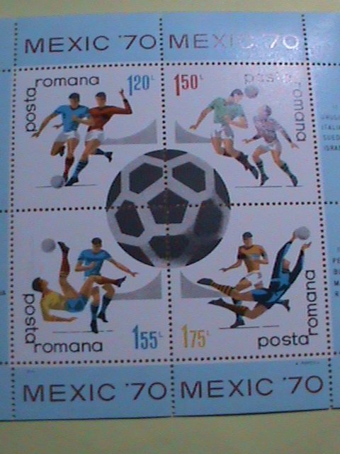 ROMANIA STAMP : 1970 SC#2178   9TH WORLD SOCCER CHAMPIONSHIP- MNH   S/S  SHEET,