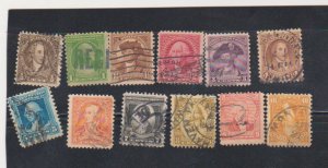 US Scott # 704-715 George Washington Bicentennial Stamp Set Used