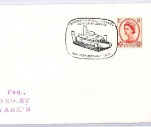 GB Wales/Lancs HOVERCRAFT FIRST FLIGHT Cover Rhyl Wallasey Coventry 1962 YW71