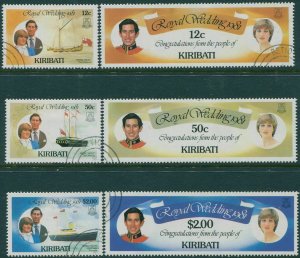 Kiribati 1981 SG149-154 Royal Wedding set FU