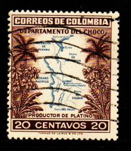 Columbia - #654 Map  - Used