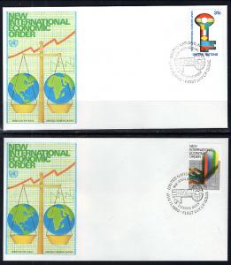 UN New York 316-317 Economic Geneva Set of Two U/A FDC