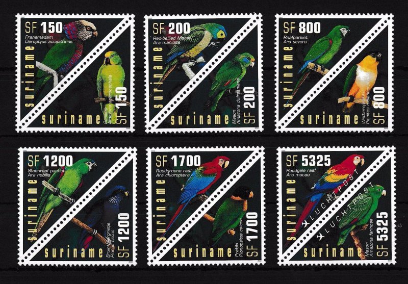 [SU1136] Suriname Surinam 2002 Parrots Triangles MNH