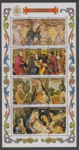 Aitutaki 120d Christmas Souvenir Sheet MNH VF