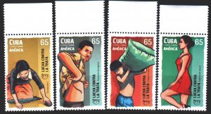 Cuba. 2015. 6023-26. Combating human trafficking. MNH.