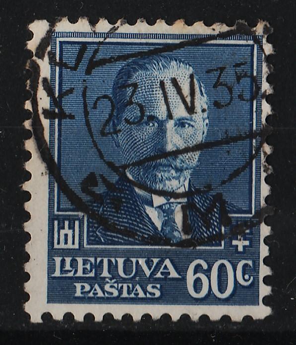 Lithuania 1934 60th Birthday of President Antanas Smetona 60c (1/3) USED