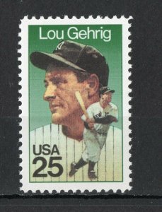 2417  * LOU GEHRIG *  U.S. Postage Stamp  MNH