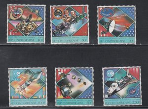 Central Africa # 413-16, C221-222, Space Missions, Mint NH, 1/2 Cat.