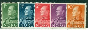 NORWAY #370-4, Mint Never Hinged, Scott $67.00