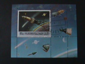 ​FUJEIRA-AIRMAIL-1972- SPACE ACHEVEMENTS- CTO S/S-VF-FANCY POSTAL CANCEL