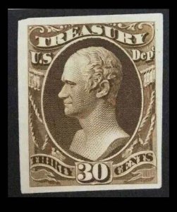 momen: US Stamps #O81P3 PLATE PROOF ON INDIA XF LOT #75415-10