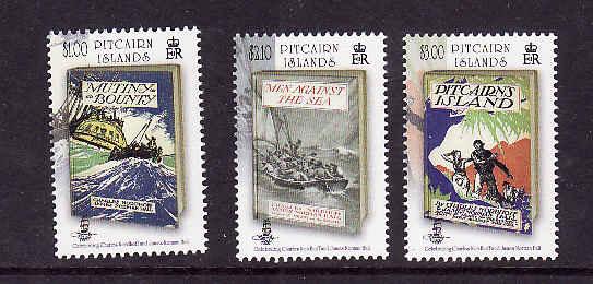 Pitcairn Is.-Sc#748-50-unused NH  set-Books in the Bounty Trilogy-2013-