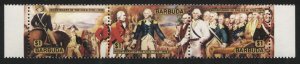 Barbuda 236 MNH strips of three American Bicentennial