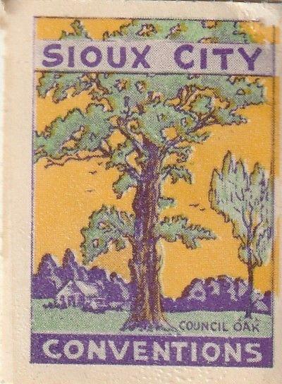 Great Native American, Sioux City US Poster Stamps x 2. 37x48mm. 