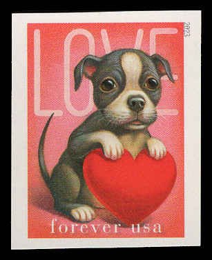 USA 5746a Mint (NH) Love Puppy IMPERF Forever Stamp
