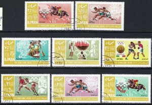 Ajman Mi #189-196: Summer Olympic Games 1968, Mexico, 1967 CTO. MCV €2