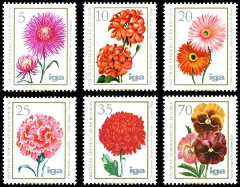 1975 Germany DDR 2070-2075 Flowers