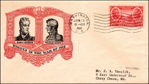 Scott 786 2 Cents Army Dietz FDC Typed Address Planty 786-62