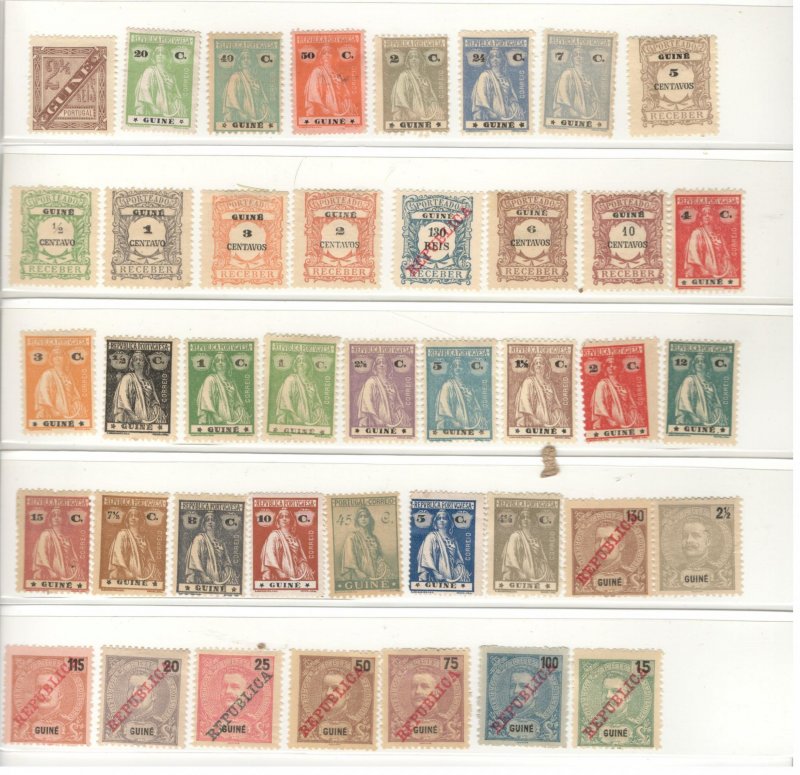 PORTUGUESE GUINEA COLLECTION ON STOCK SHEET,ALL MINT