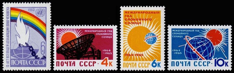 Russia Scott 2837, 2839-2841 (1963-64) Mint NH VF C