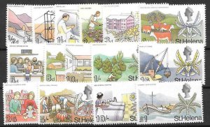 ST.HELENA SG226/40 1968 DEFINITIVE SET  MNH