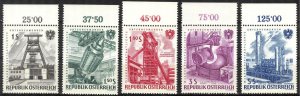 Austria 1961 Industry Set of 5 MNH