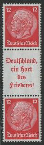 Germany Scott # 422 (2), label A10, mint nh, se-tenant, Mi# S146