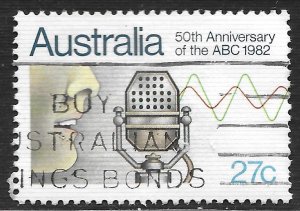 Australia #830 27c Broadcasting Announcer and Microphone