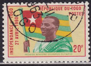 Togo 380 USED 1960 PM Sylvanus Olympio 20 Fr