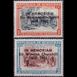 HONDURAS 1965 - Scott# C377-8 Churchill Opt. 1-2c NH