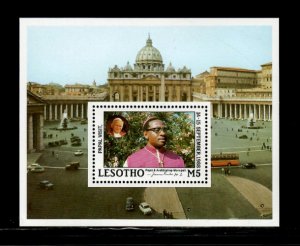 Lesotho 1988 - Pope John Paul ll Visits - Souvenir Stamp Sheet Scott #654 - MNH