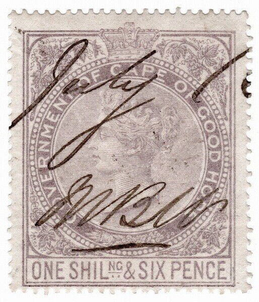 (I.B) Cape of Good Hope Revenue : Stamp Duty 1/6d (1865)