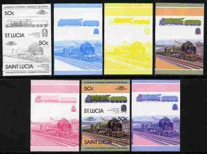 St Lucia 1983 Locomotives #1 (Leaders of the World) 50c L...