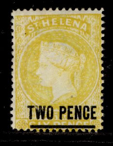 ST. HELENA QV SG28, 2d yellow, M MINT. Cat £150.