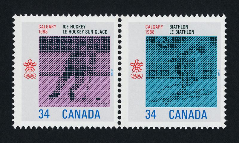 Canada 1112a MNH Winter Olympics, Ice Hockey, Biathlon, Sports