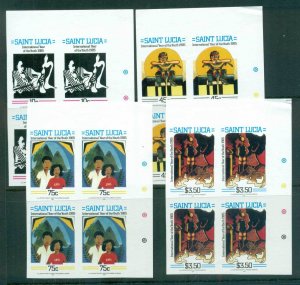 St Lucia 1985 Intl. Youth year IMPERF Traffic Light Blks 4 MUH lot68616