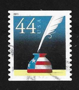 SC# 4496 - (44c) - Quill & Inkwell coil, Used Single Off Paper