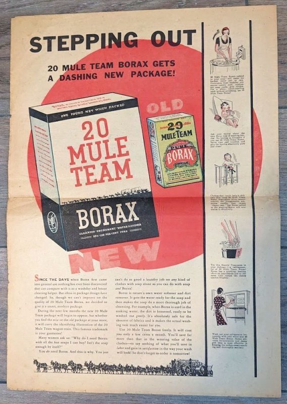 1933 - Death Valley Days  Borax Advertising - Ephemera 1204