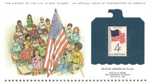 THE HISTORY OF THE U.S. IN MINT STAMPS 50-STAR AMERICAN FLAG