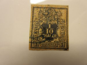 German States HANOVER Scott 14 XF USED Lot11 Cat $55