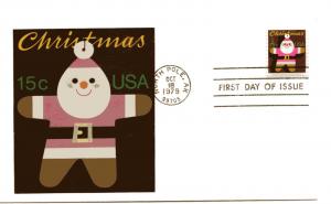 1800 Christmas 1979, Santa, Andrews  FDC