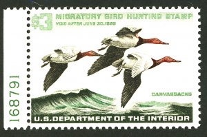 U.S. #RW32 MINT PL# SINGLE OG HR