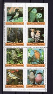 Equatorial Guinea 1977 VARIOUS BIRDS Sheet Perforated Mint (NH)