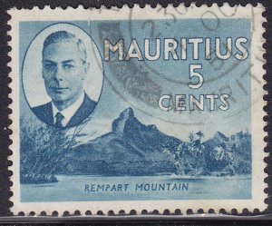 Mauritius 239 Rempart Mountain 1950