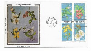 US 1783-1786 15c Endangered Flora blk 4 on FDC Colorano Silk Cachet ECV $20.00