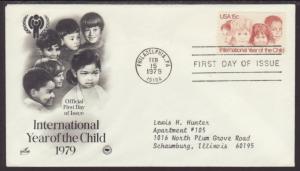 US IYC 1979 PCS Typed FDC BIN